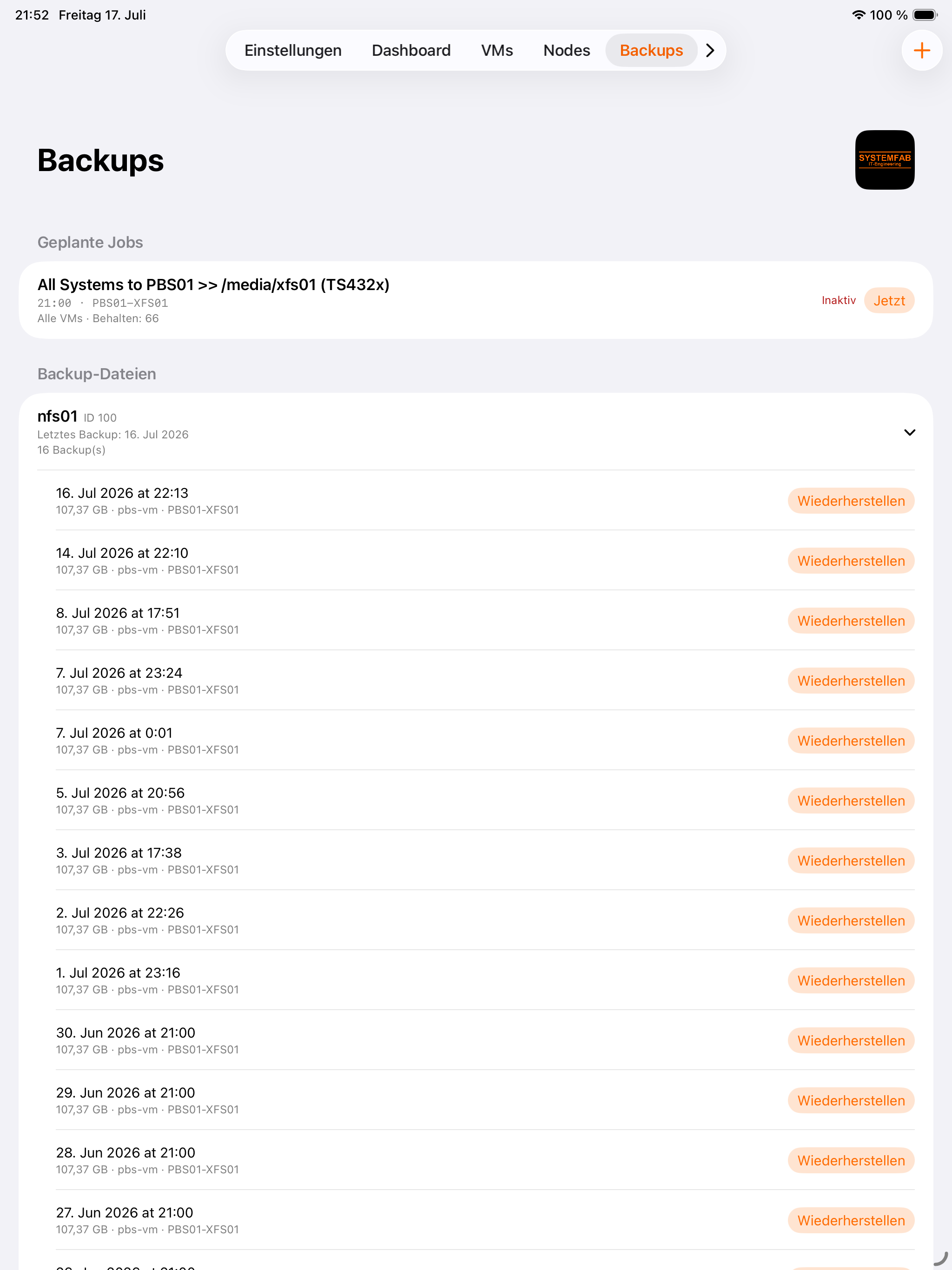 iPad Einstellungen