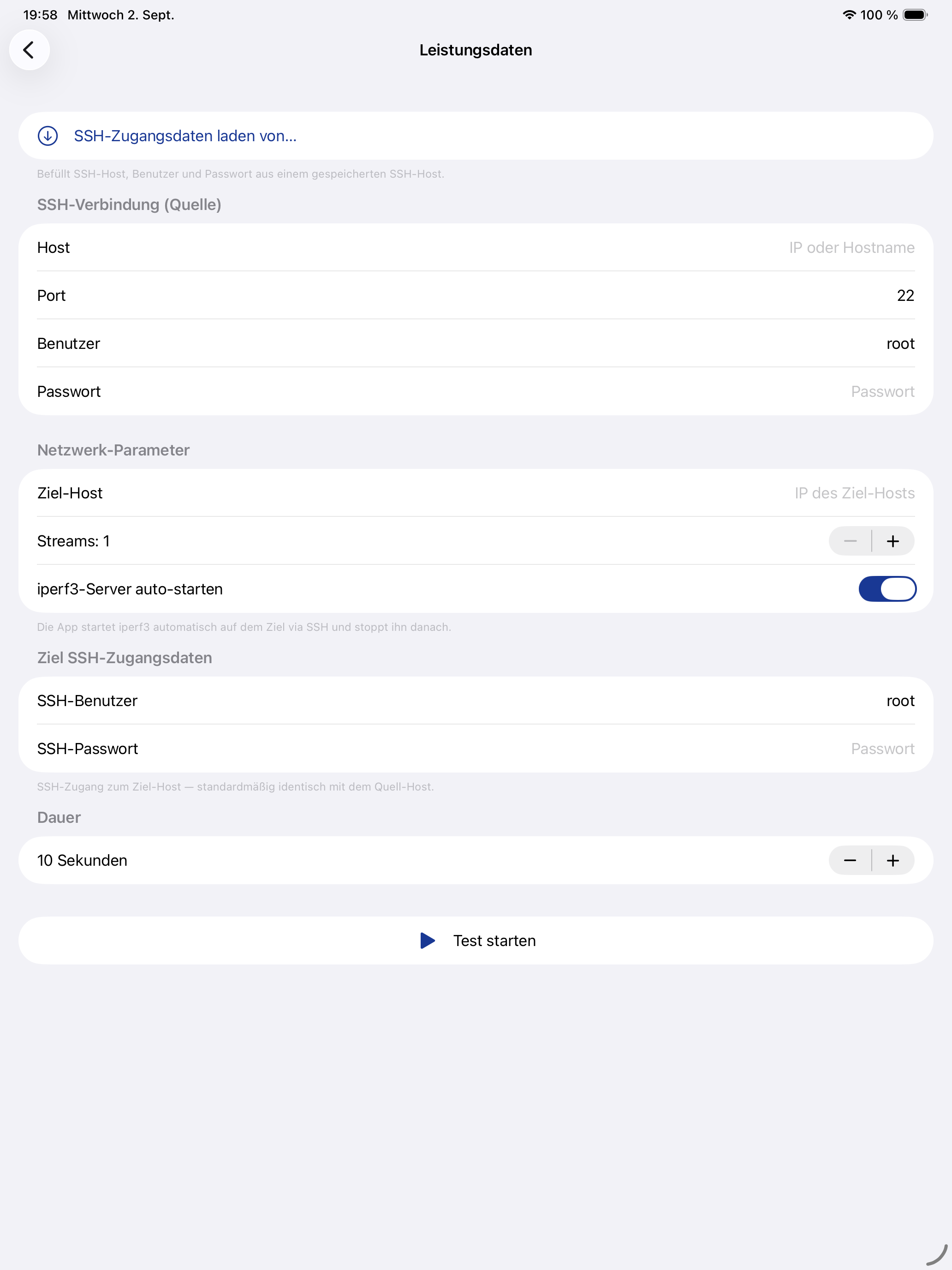 iPad Leistungstest